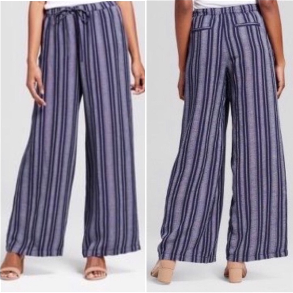 Plus Women’s Rayon Linen Wide Leg Pant